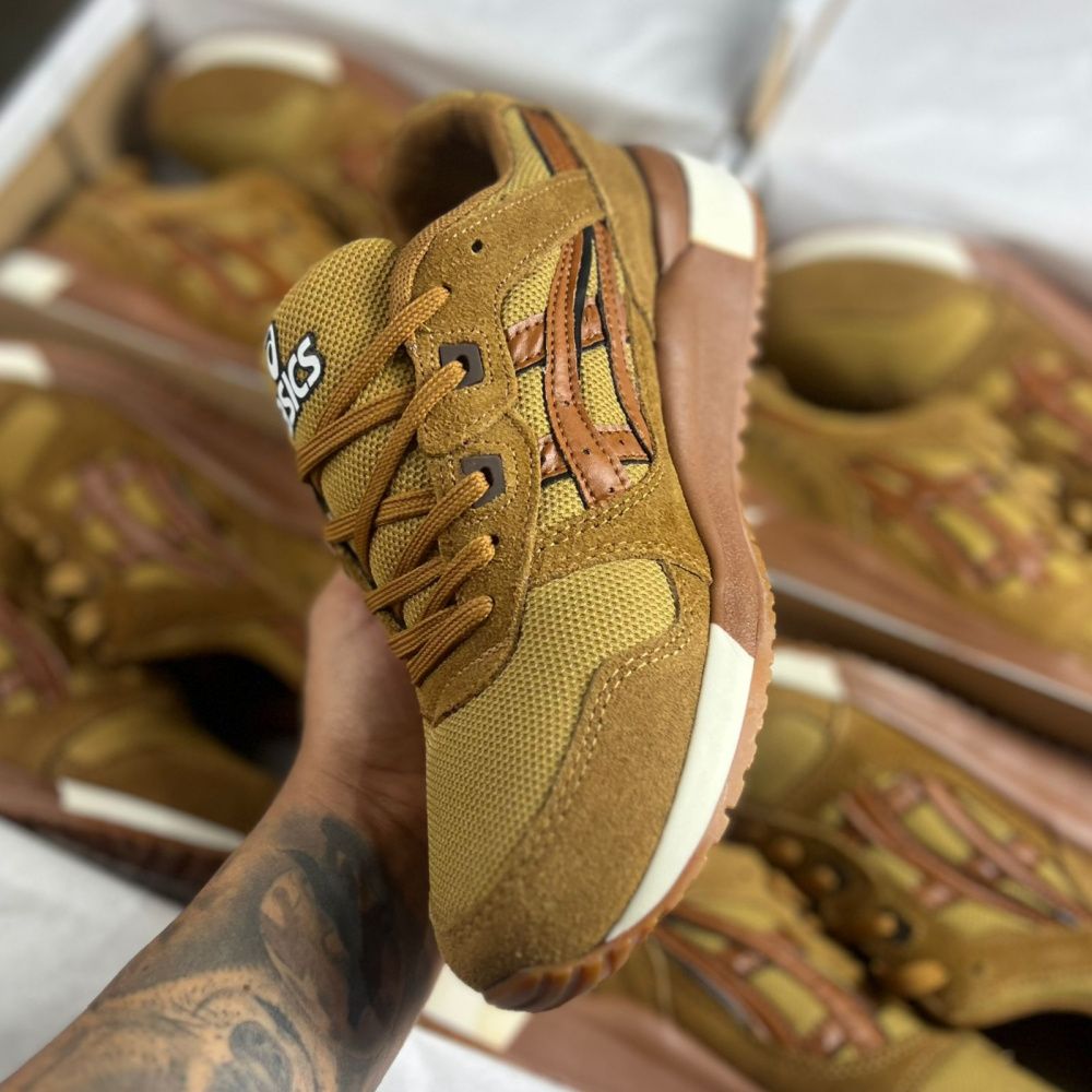 Tênis Masculino Asics Gel-Lyte III Caramelo Premium em Couro