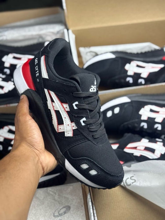 Tênis Masculino Asics Gel-Lyte III X Preto Premium em Couro