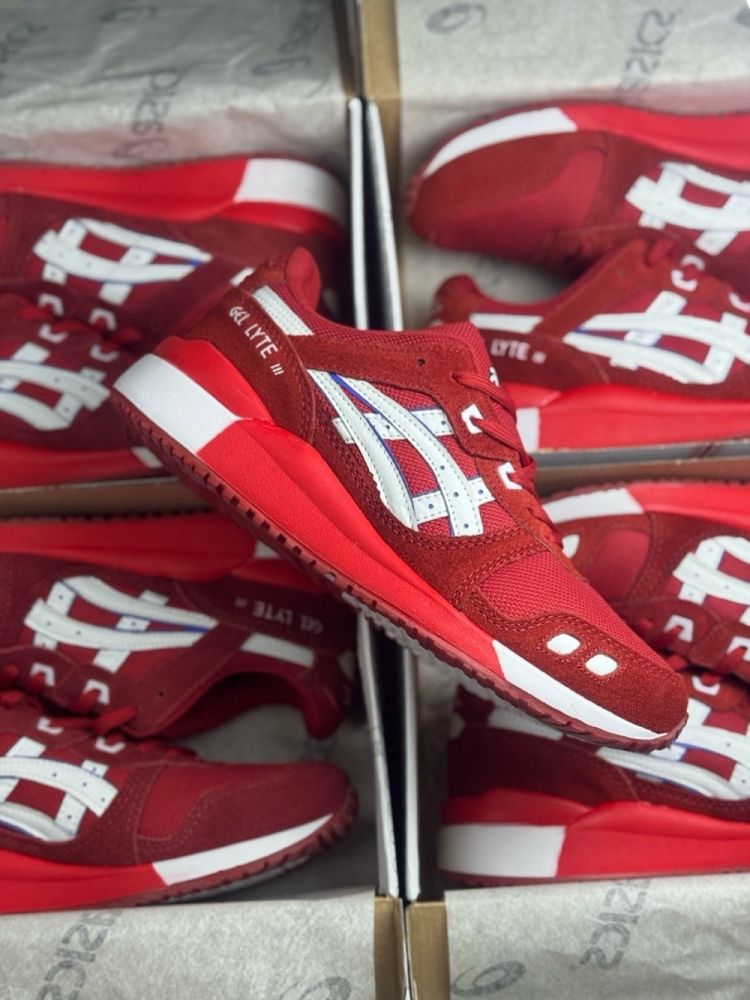 Tênis Masculino Asics Gel-Lyte III X Vermelho Premium em Couro