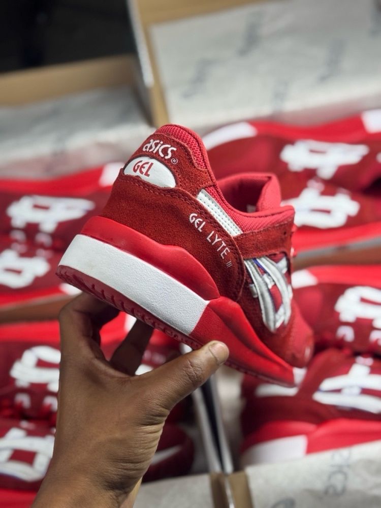 Tênis Masculino Asics Gel-Lyte III X Vermelho Premium em Couro