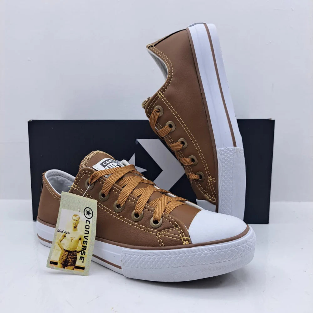 All Star Linha Premium Couro Palmilha em Gel x Caramelo