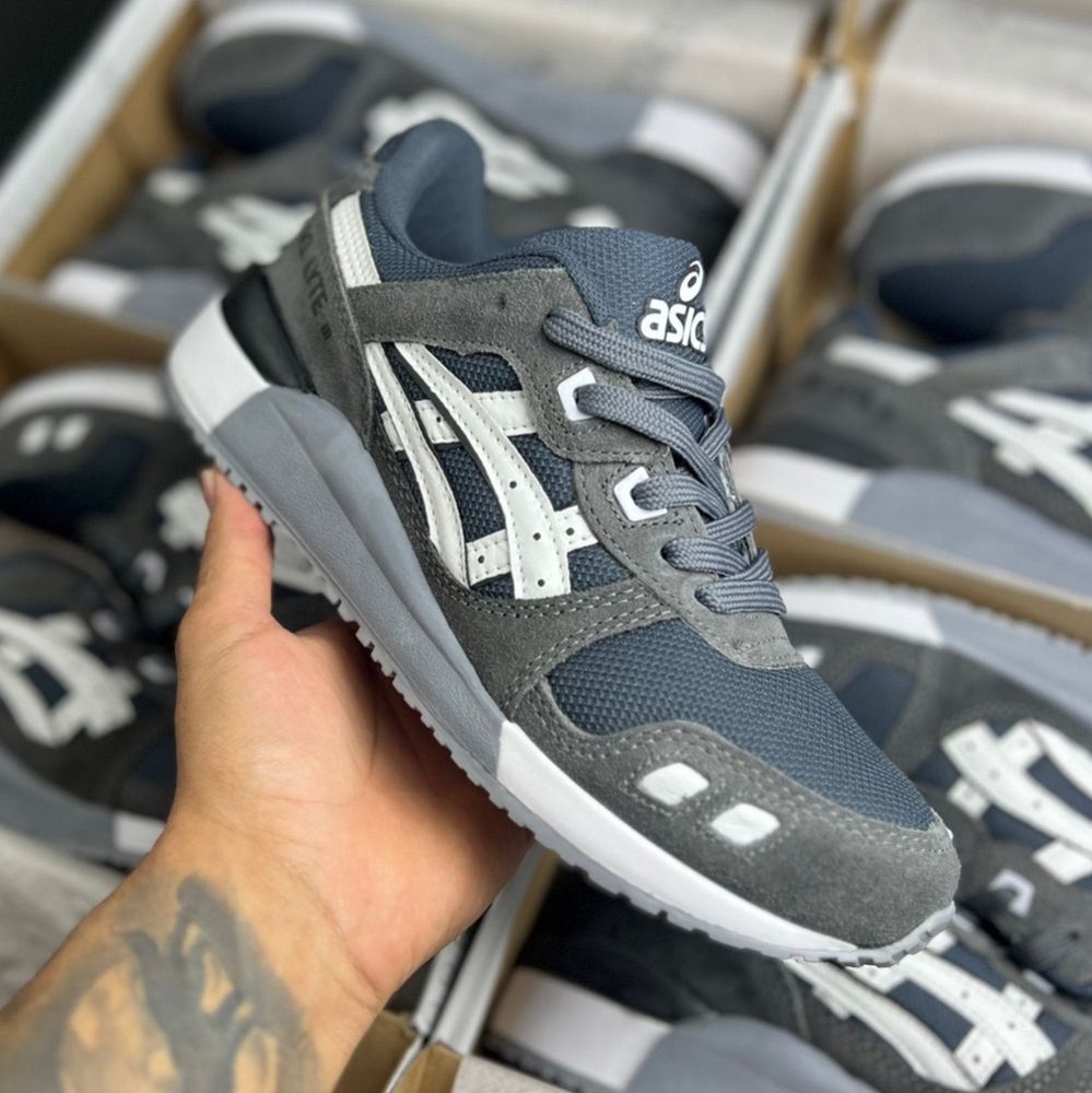 Tênis Masculino Asics Gel-Lyte III CHUMBO Premium em Couro